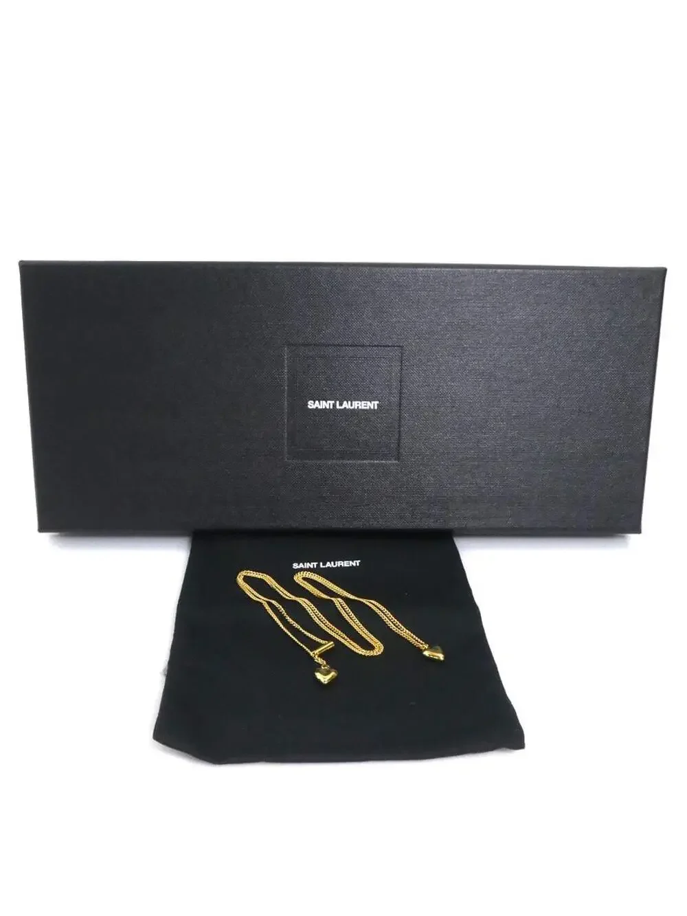Auth Saint Laurent Necklace Gold Metal #302839S19B